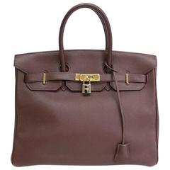 Hermes Birkin 35 Top Handle Tote Bag With All Original Accessories
