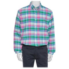 Ralph Lauren Multicolor Plaid Cotton Long Sleeve Button Front Shirt XL