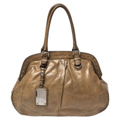 Dolce & Gabbana Brown Leder Miss Romantique Rahmen Schulranzen