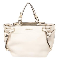 Michael Kors Cream Leather Greta Shoulder Bag