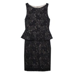 Alice + Olivia Black Lace Josephine Peplum Dress S