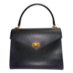 Valentino black leather handle bag