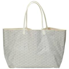 Goyard White Canvas Goyardine Saint Louis GM Tote Bag w/ Insert at 1stDibs