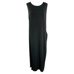 HELMUT LANG Size S Black Jersey Shift High Slit Long Dress