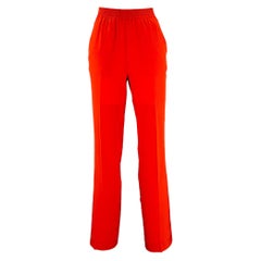 NEIL BARRETT Size M Red Silk Elastic Waistband Casual Pants