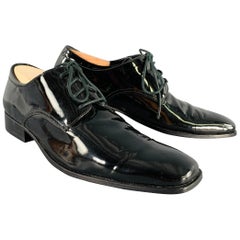 CALVIN KLEIN Zapatos con cordones Derby de charol negro talla 9,5 Gareth
