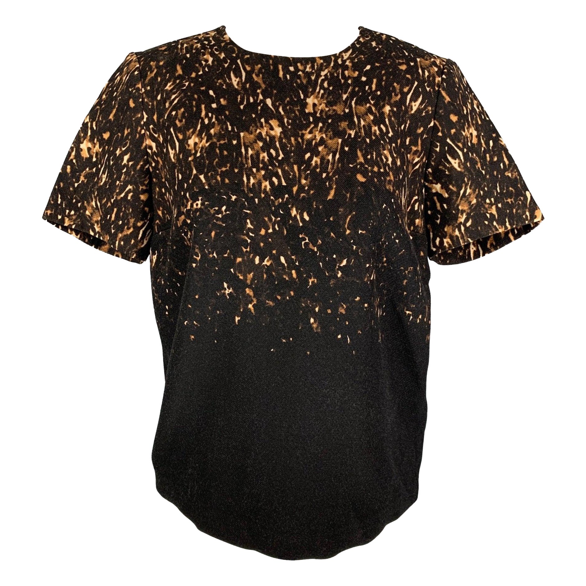 BURBERRY PRORSUM Size 6 Brown Beige Print Dress Top For Sale