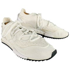 Y-3 Size 10.5 Harigane 2 White Black Mesh Sneakers