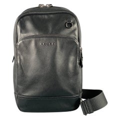COACH Ethan Pack Black Leather Sling Bag