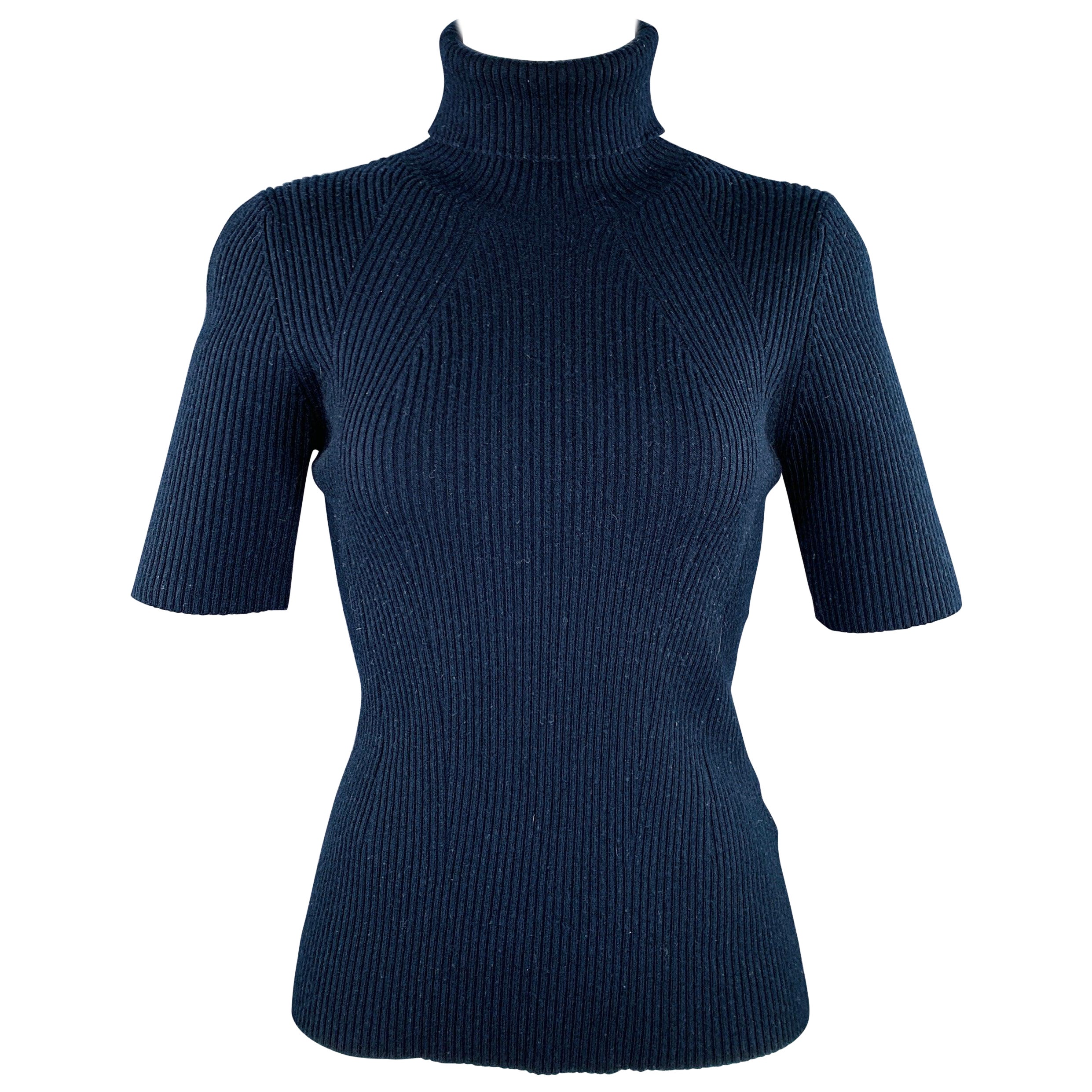 3.1 PHILLIP LIM Jersey acanalado de mezcla de lana azul marino talla M en venta