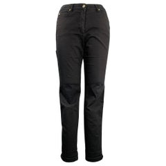 ESCADA Taille 12 Jeans 5 poches en coton mélangé noir
