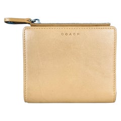 COACH Beige Leder-Brieftasche