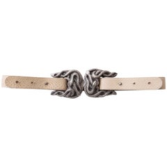 Roberto Cavalli Python Belt With Adjustable Snake Buckle