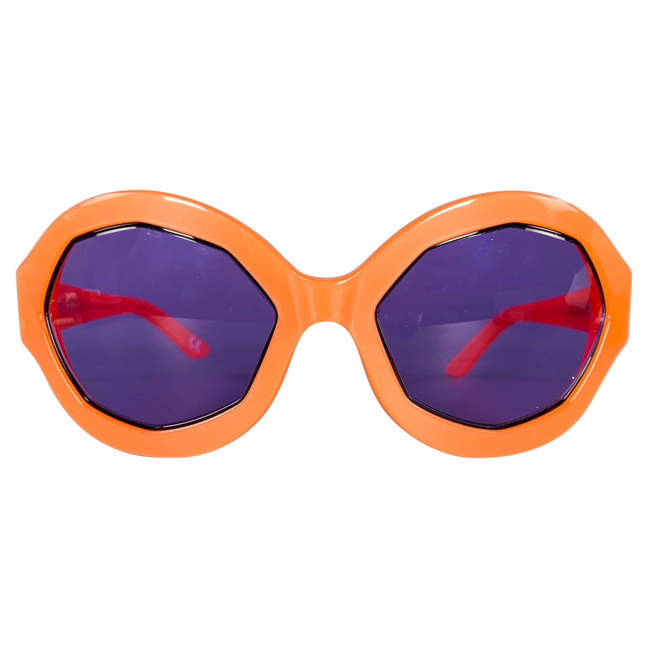 MARNI Cumulus Wolkenorange Acetat-Sonnenbrille