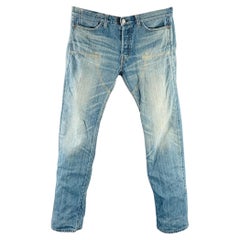 JUNYA WATANabe x LEVI'S Jeans cimosati in cotone con patch blu taglia S