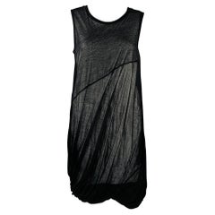 HELMUT LANG Size XS Black White Cotton Layered Bubble Hem Dress