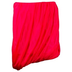 HELMUT LANG Size M Pink Silk Bubble Hem Skirt