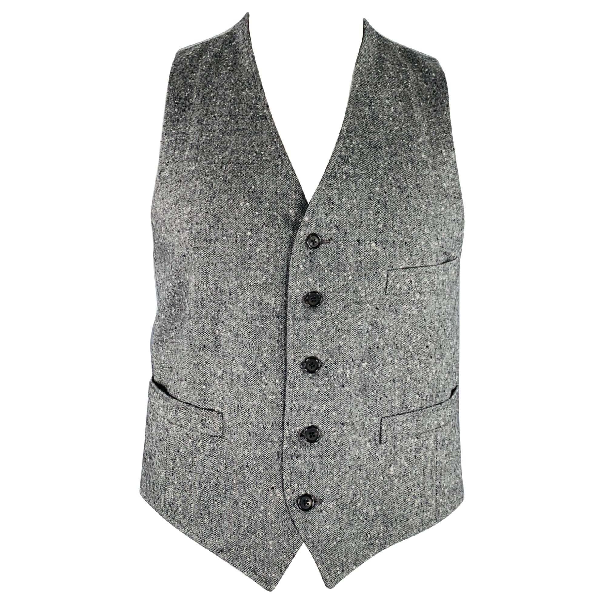 BAND OF OUTSIDERS Chaleco Lana Tweed Gris Negro Blanco Talla 42 en venta