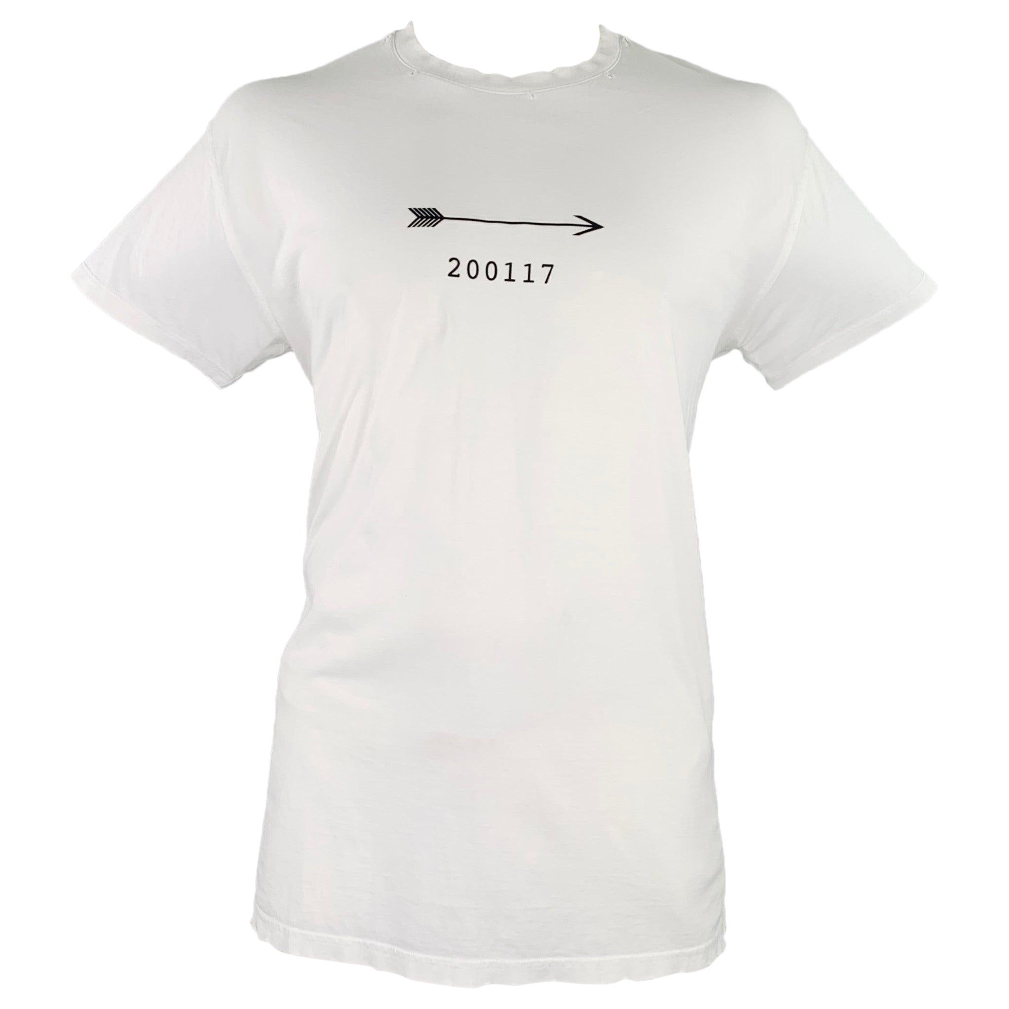 GIVENCHY Size XXL White Black Arrow Short Sleeve T-shirt For Sale