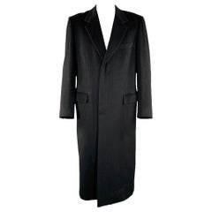 BRIONI Taglia 44 Cappotto monopetto in cashmere nero