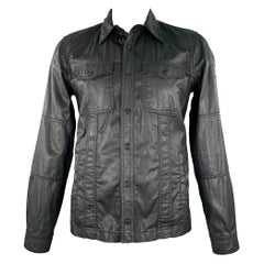 BELSTAFF Chaqueta negra de algodón recubierto talla XL