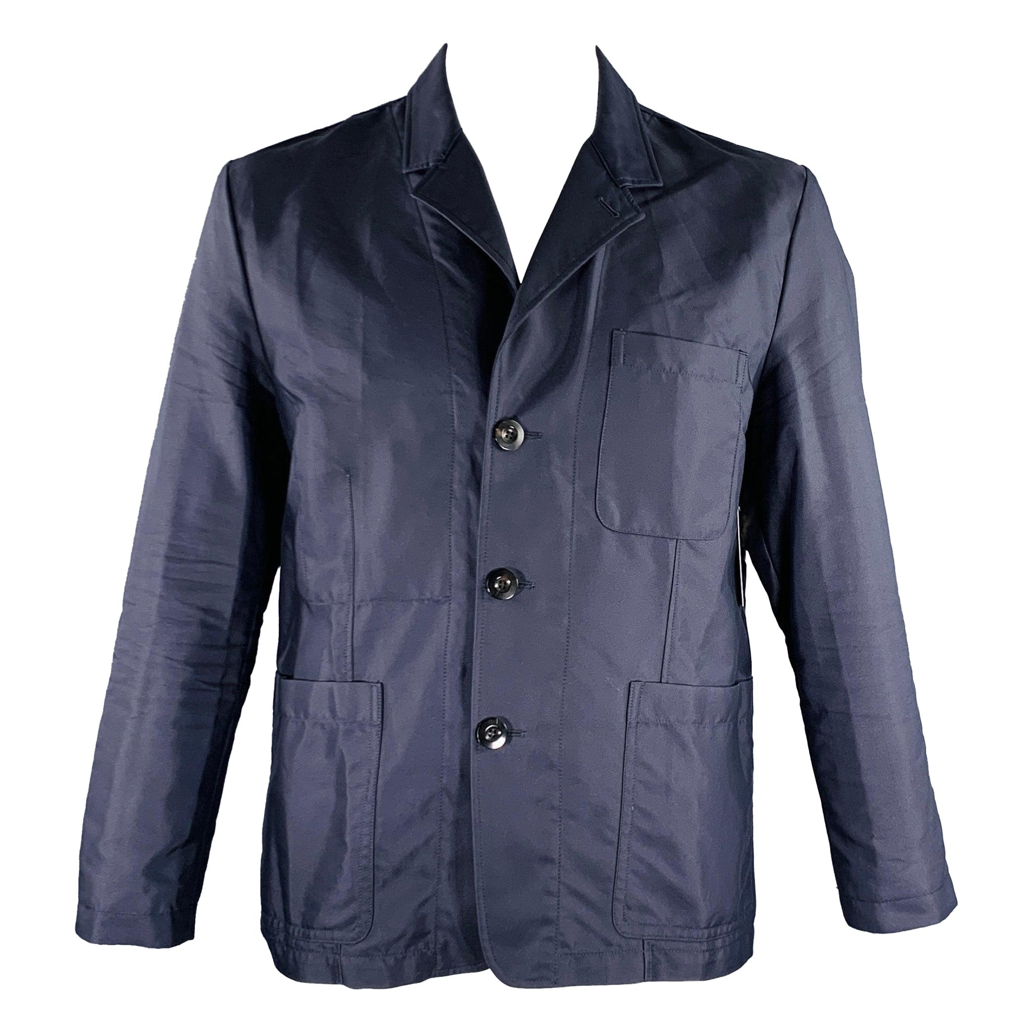 Paul Smith taglia XL, giacca monopetto in nylon e cotone color navy