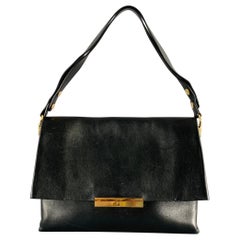 CELINE 2018 Black Gold Leather Doctor Bag Handbag