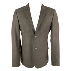 CALVIN KLEIN COLLECTION Size 36 Grey Wool Notch Lapel Sport Coat