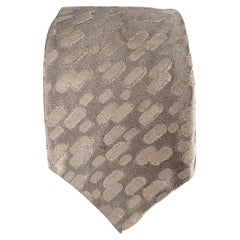 GIORGIO ARMANI Grey Silk Abstract Tie