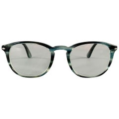 PERSOL Blue Grey Marbled Acetate Eyeglasses Frames