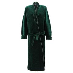 Artisanal Green Velvet Caftan from Uzbekistan