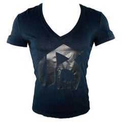JOHN GALLIANO Taglia S S.I.V.A. T-shirt in cotone con stampa monogram e scollo a V.