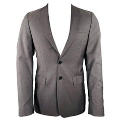 PAUL SMITH Size 38 Grey Wool Mohair Single Breasted Sport Coat
