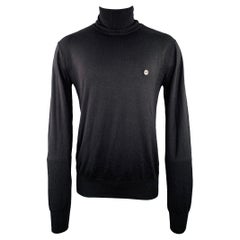 VIKTOR & ROLF Size M Black Jersey Turtleneck Pullover