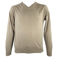 Maison Martin Margiela Taglia L Pullover in Jersey Khaki con scollo a V.I.I.