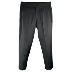 ARMANI COLLEZIONI Talla 33 Negro Pantalón de vestir delantero plano