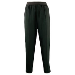 CELINE Größe M Schwarze Casual-Hose aus Viskosemischung mit elastischem Tailleband
