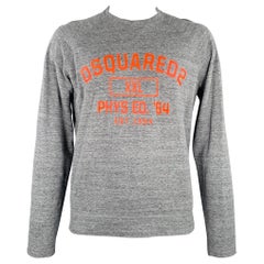 DSQUARED2 Size L Grey Red Logo Sweatshirt