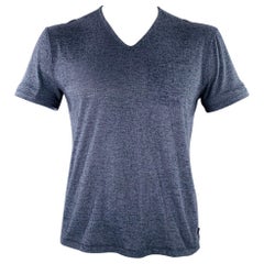 JOHN VARVATOS Taille L - T-shirt gris en coton mélangé à une poche