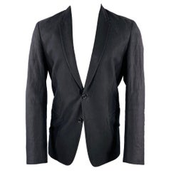 PAUL SMITH Size 38 Black Cotton Blend Single Breasted Sport Coat