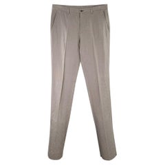 JOHN VARVATOS - Pantalon décontracté en lin et coton gris, taille 32