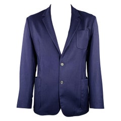 PAUL SMITH Size 42 Navy Wool Cashmere Notch Lapel Sport Coat