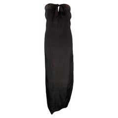 PROENZA SCHOULER Size 6 Black Silk Strapless Knot Dress