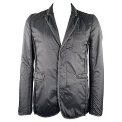 UNDERCOVER Giacca Blazer in nylon con finiture a contrasto grigio nero taglia XL