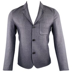 JIL SANDER Giacca monopetto in lana grigia taglia 38