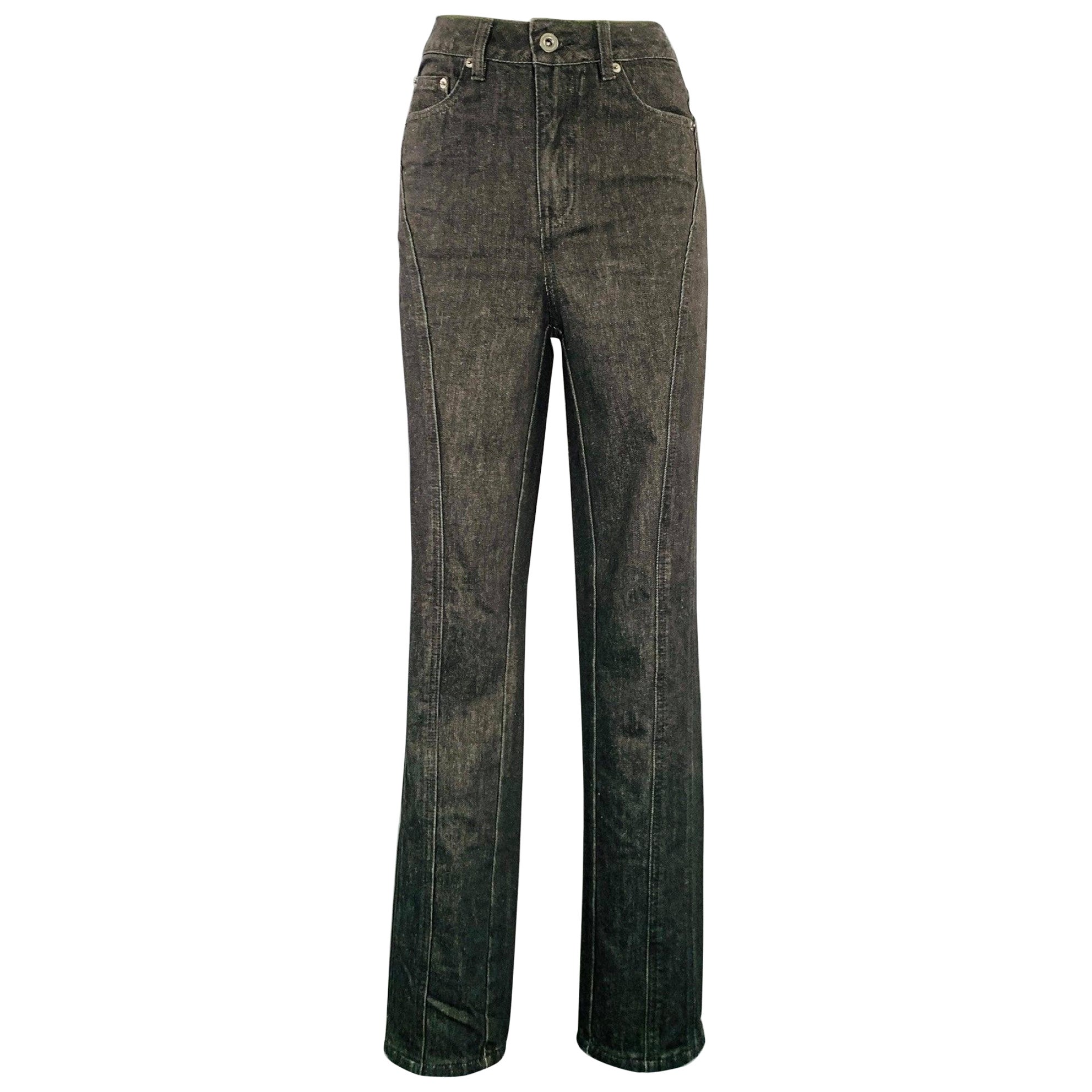 SELF-PORTRAIT Size 26 Black Cotton Five Pockets Jeans For Sale