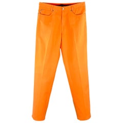 BURBERRY LONDON Size 32 Orange Cotton 5 Pockets Casual Pants
