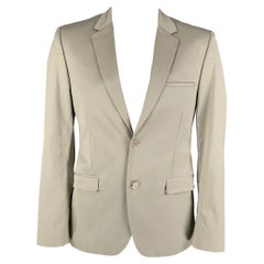 CALVIN KLEIN COLLECTION Size 40 Khaki Cotton Sport Coat