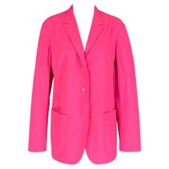 JIL SANDER Giacca con risvolto rosa in poliestere taglia M