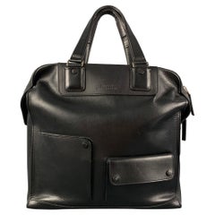 BALLY Borsa Tote con manici superiori in pelle nera